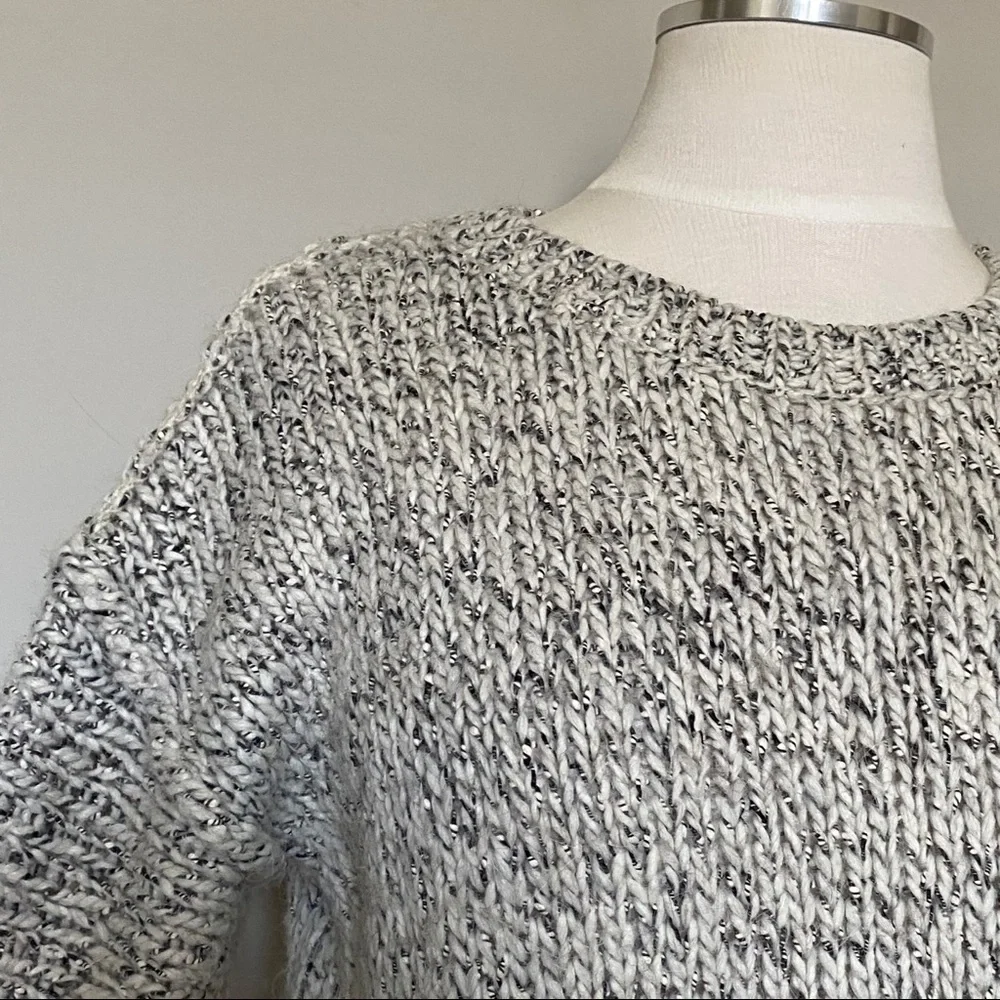 J.Crew Sweater Gray Marled Drop Shoulder Sweater, XS